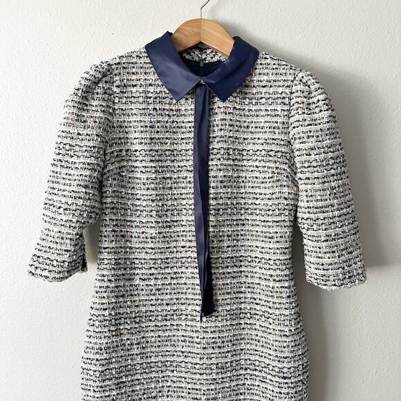 Alexia Admor Navy and White Tweed Mini Dress - Picture 11 of 16